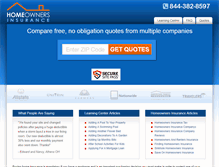 Tablet Screenshot of homeownersinsurance.net